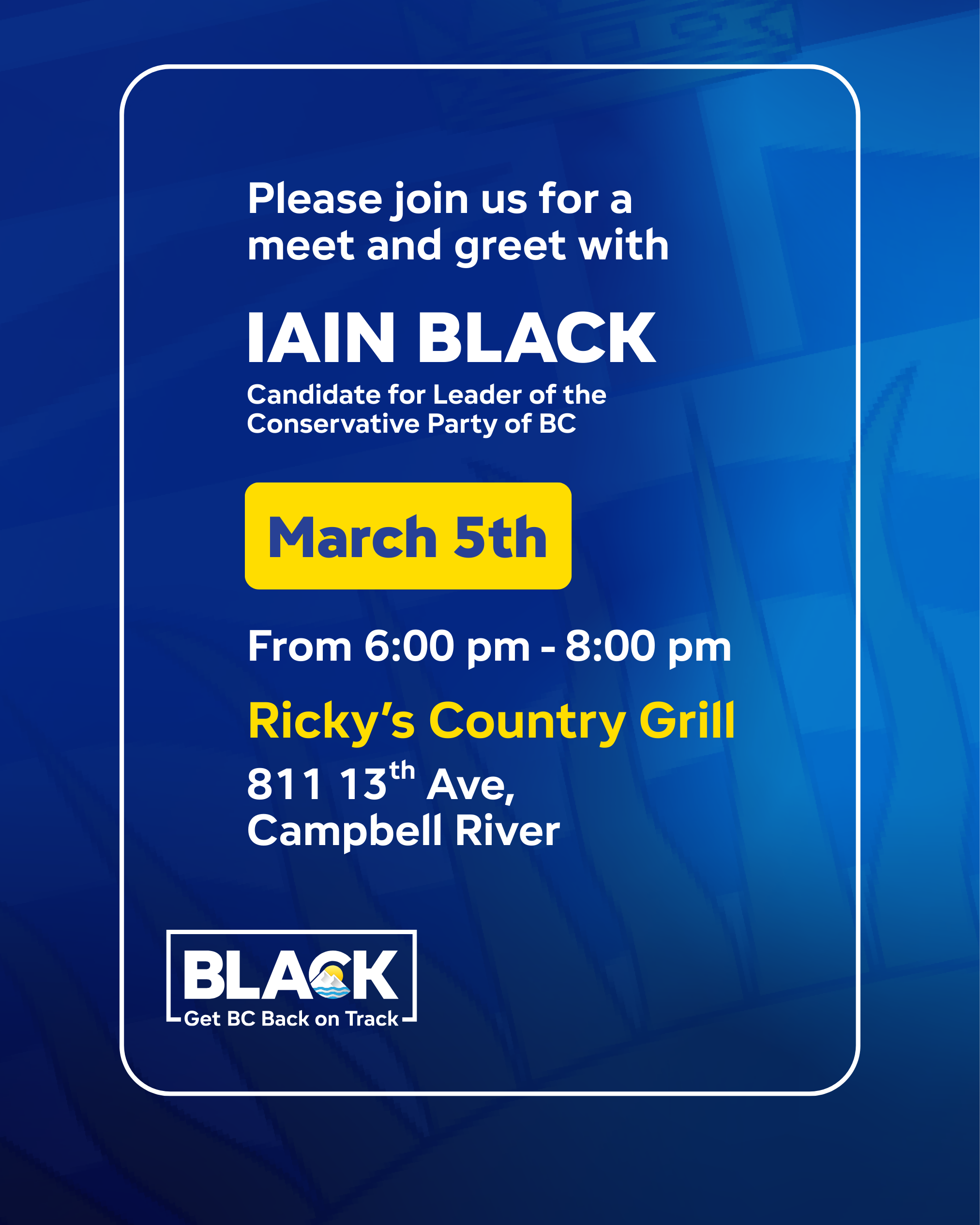 Meet Iain Black in Campbell River